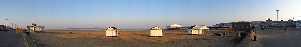 panorama of weston seafront